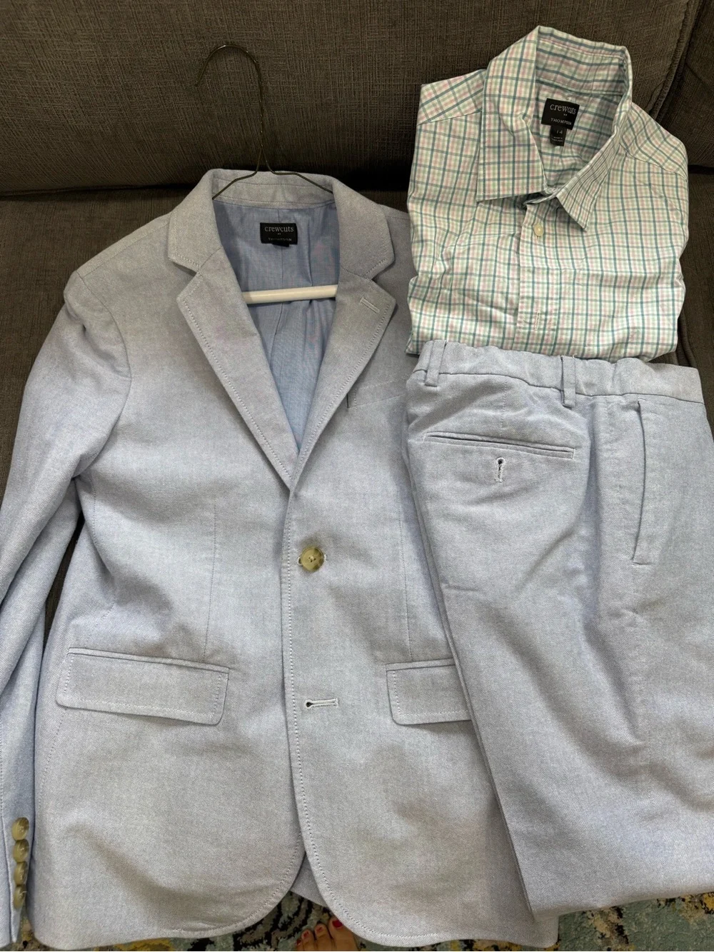 J. Crew Factory Light Gray Kids Sport Coat